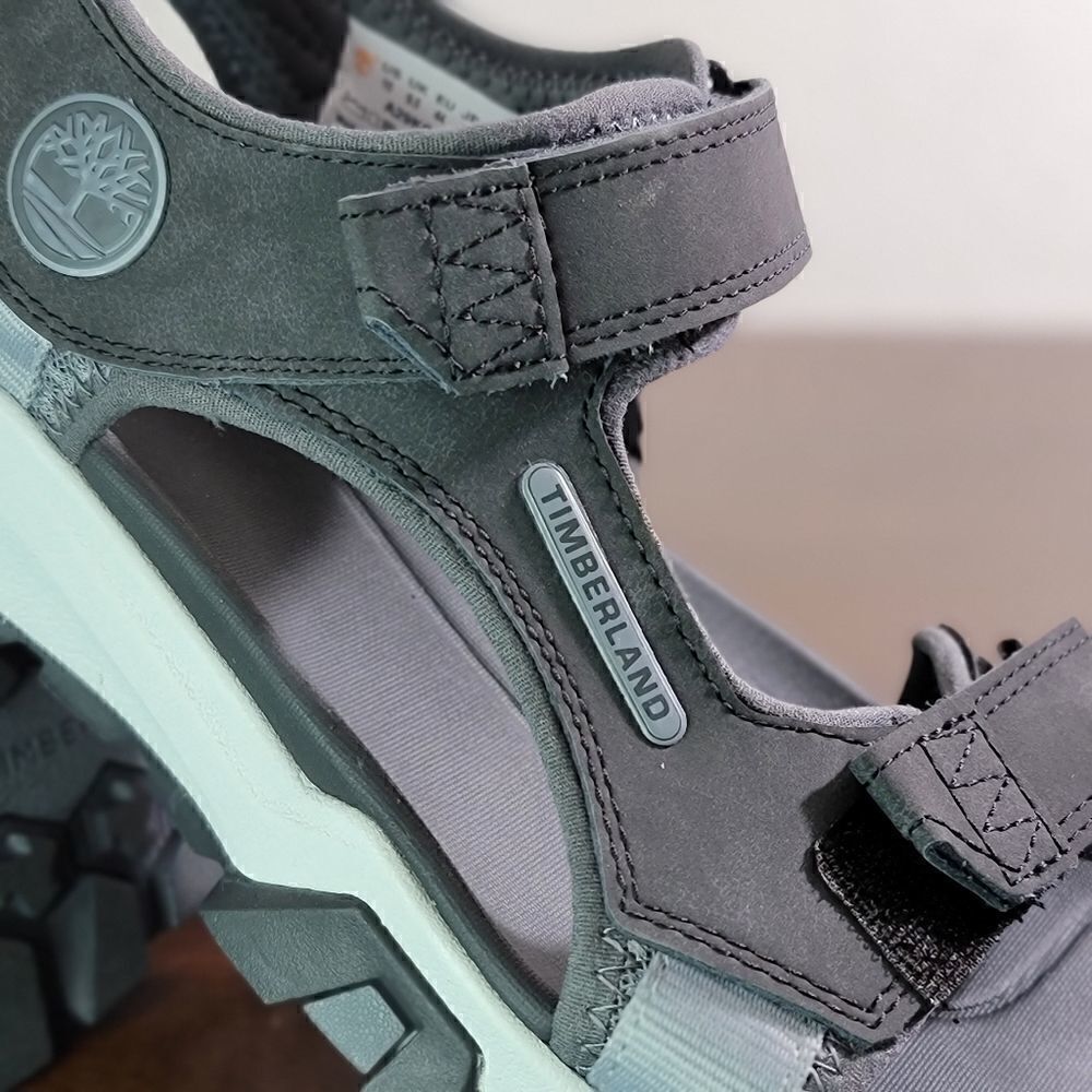 Timberland Garrison Trail Sandals Black Leather Comfort Men's Shoes Boots Gray - Picture 13 of 13
